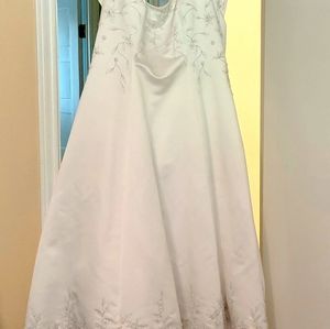 Plus size Wedding dress and veil